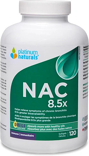 Platinum Naturals NAC 8.5x 120 Softgels