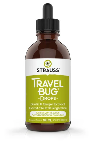 Strauss Travel Bug Drops - Garlic & Ginger Extract 100ml