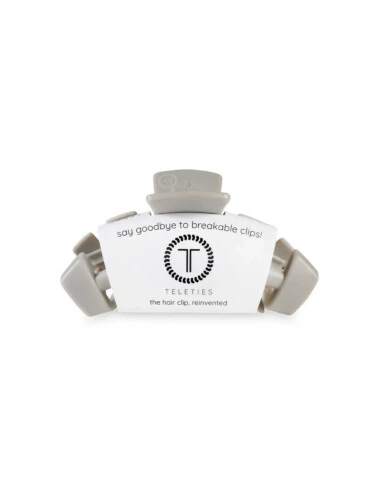TELETIES Hair Clip Medium - Classic Silver Flames