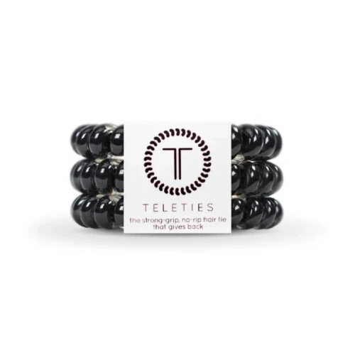 TELETIES Jet Black Large - Pack of 3