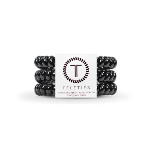 TELETIES Jet Black Small - Pack of 3