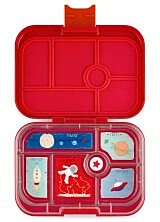 Yumbox Original 6 Compartment - Roar Red with Rocket Tray