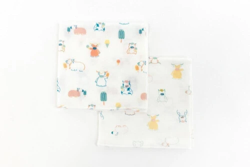 Nest Design Bamboo Bubs Baby Washcloth Set (6 Pack) - Moo Cow
