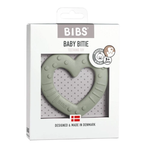 BIBS Baby Bitie Heart Sage ONE SIZE