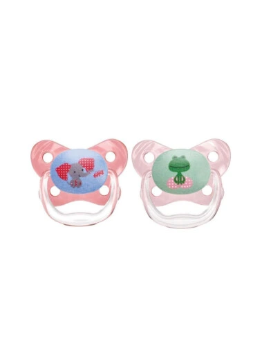 Dr Brown's Animal Pacifier 6-12 Months - Elephant & Frog
