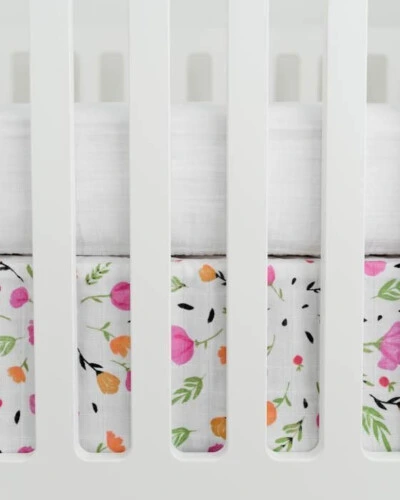Little Unicorn Cotton Muslin Crib Skirt Berry & Bloom