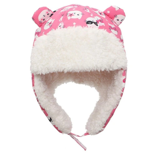 Flapjackkids Water Repellent Trapper Hat - Pink - Small 6-24M