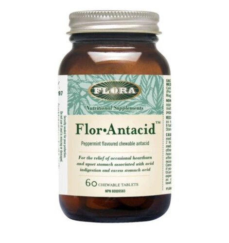 Flora Flor Antacid 446mg 60 Chewable Tablets