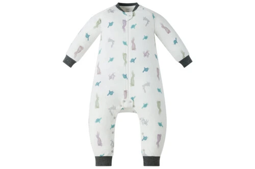 Nest Designs Avocado Bamboo Long Sleeve Footed Sleep Bag 1.0 TOG -The Tortoise & The Hare - 2.5T- 4T