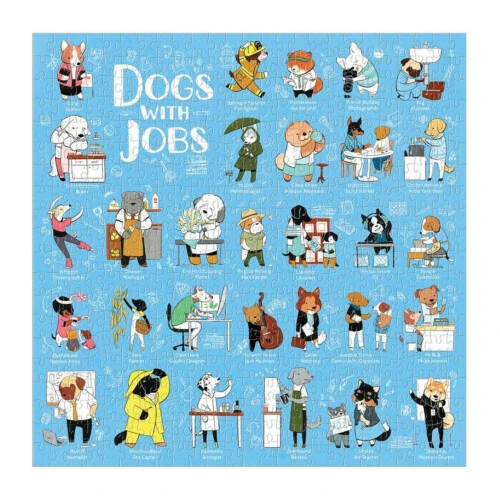 Galison Dogs With Jobs 500 Piece Puzzle