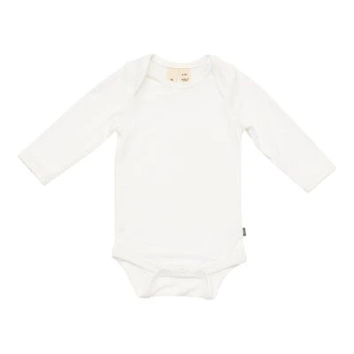 Kyte Baby Long Sleeve Bodysuit in Cloud - Cloud  0-3 months