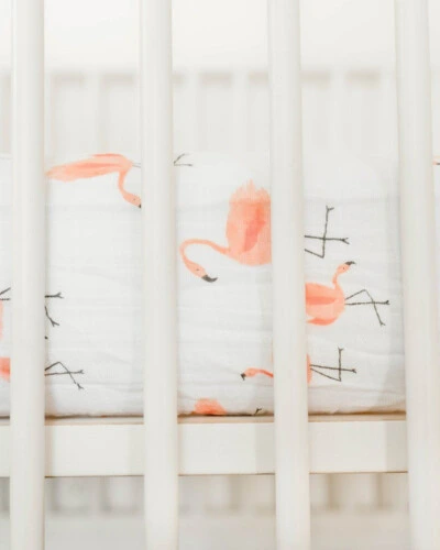 Little Unicorn Cotton Muslin Crib Sheet Pink Ladies