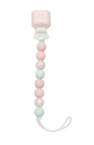 Loulou Lollipop Pacifier Clip - Lolli Gem Pink Mint