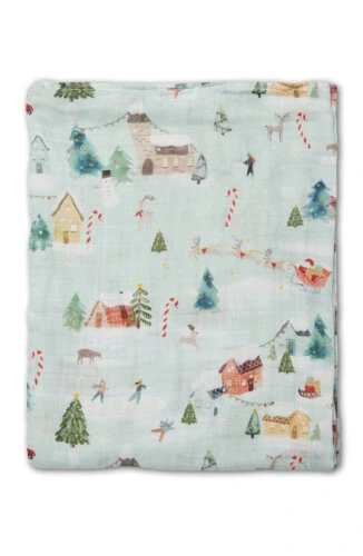 Loulou Lollipop Muslin Swaddle - Merry & Bright