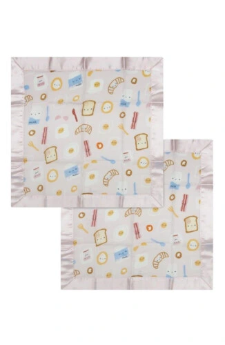 Loulou Lollipop Security Blanket - Breakfast Pink 2PK