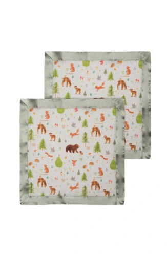 Loulou Lollipop Security Blanket - Forest Friends 2PK
