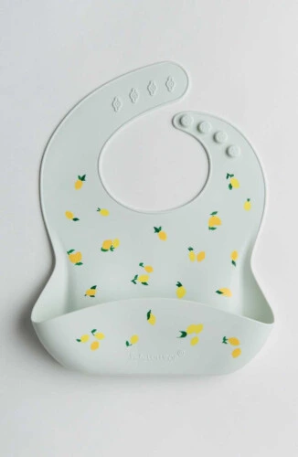 Loulou Lollipop Silicone Bib Printed - Lemon