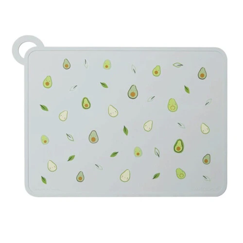 Loulou Lollipop Silicone Printed Placemat - Avocado