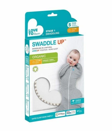 Love To Dream Swaddle UP Organic Cream - Medium 1.0 Tog
