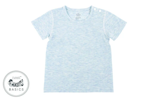 Nest Designs Basics Bamboo Cotton Short Sleeve T-Shirt - Mist 12-18M