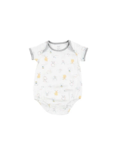 Nest Design Bamboo Pima Short Sleeve Onesie - Squirrely 6-12M