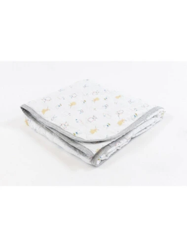 Nest Design Quilted Bamboo Cozy Blanket (Crib) - Pompom 110x140cm