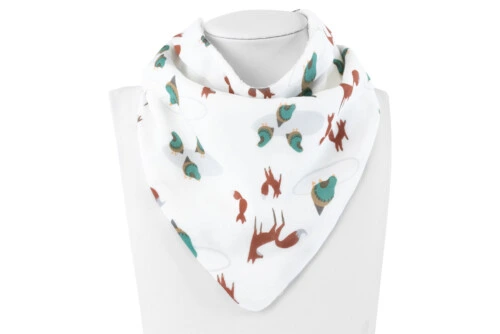 Nest Designs Bamboo Baby Terry Back Bandana Bib - Foxes  2 Pack