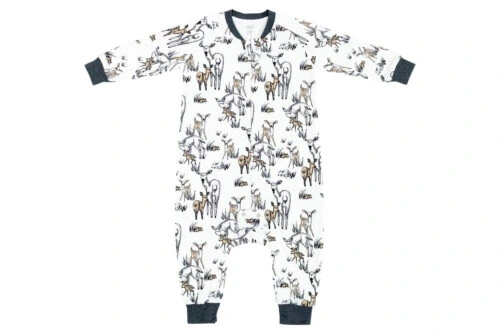 Nest Designs Organic Cotton Long Sleeve Sleep Suit - Mama Deerest  1.0Tog 6M-18M