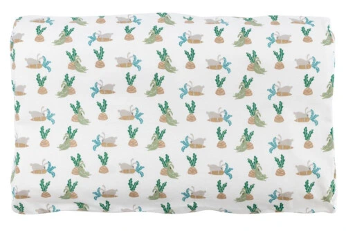 Nest Designs Organic Cotton Toddler Pillow with Pillowcase (Medium) - Lazy Rabbits