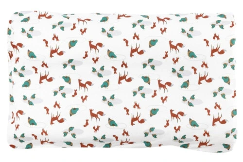Nest Designs Organic Cotton Toddler Pillow with Pillowcase (Small) - Fox Tots