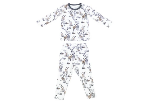 Nest Designs Organic Cotton Two-Piece PJ Set - Mama Deerest  8Y-9Y