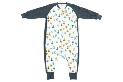 Nest Designs Raglan Bamboo Long Sleeve Sleep Suit 2.5 TOG - Foxtrot 4T-6T