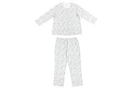 Nest Designs Women's Organic Cotton Long Sleeve Nursing PJ Set - Down The Rabbit Hole  Medium