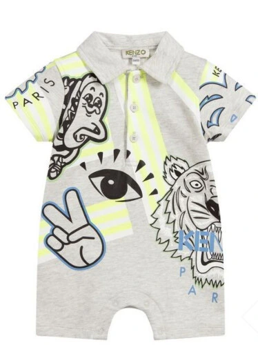 Kenzo Cali Party TB Jako T-shirt - Light Marl Grey - 9M