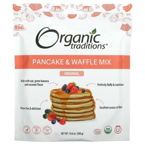 Organic Traditions Pancake & Waffle Mix Original 300g 10.6OZ@
