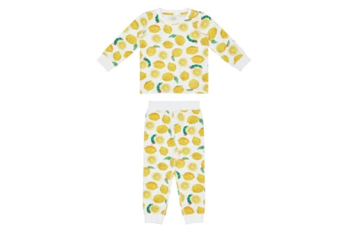 Nest Designs Bamboo Jersey Two-Piece Long Sleeve PJ Set - Eric Carle Lemon Squeezy 2-3T