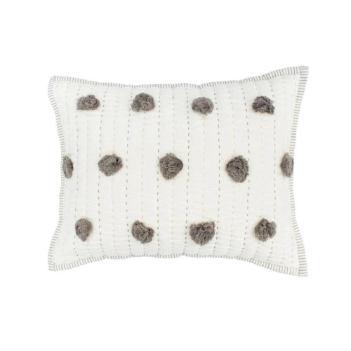 Pehrdesign Monochrome pom pom pillow 12x16