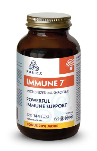Purica Immune 7 Micronized Mushrooms - 144 Vegan Caps(Bonus)@