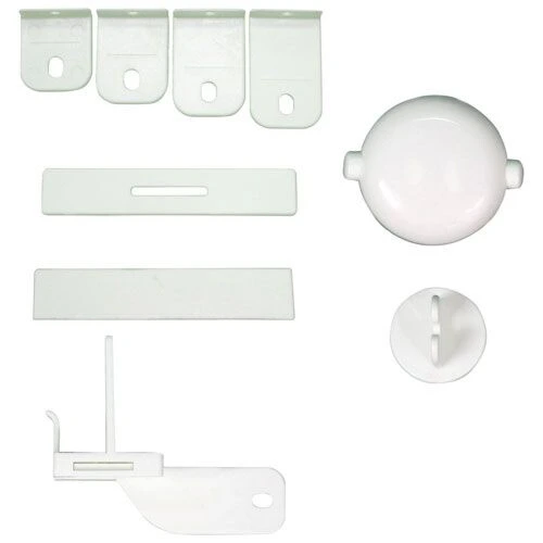 Qdos Adhesive Double Door Lock - White