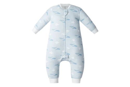 Nest Designs Organic Cotton Long Sleeve Footed Sleep Bag 1.0 TOG - Beluga Boogie 18M-2.5T