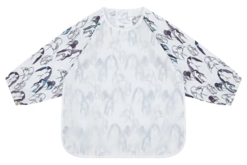 Nest Designs Bamboo Long Sleeve Bib Cover - Penguin Love 3T-6T