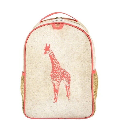 SoYoung Neon Orange Giraffe Toddler Backpack