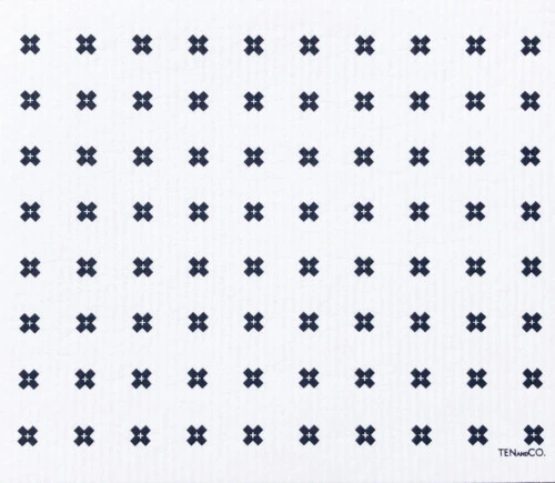 Ten and Co. LARGE Tiny X + White Sponge Cloth Mat