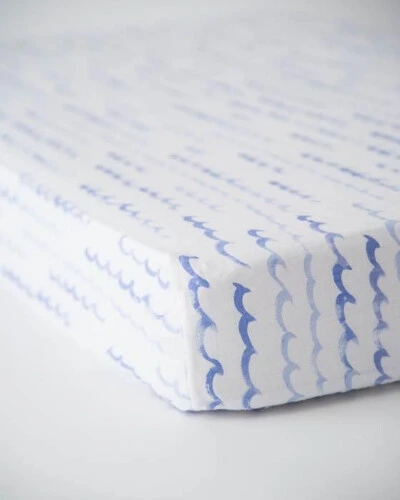 Little Unicorn Cotton Muslin Crib Sheet High Tide
