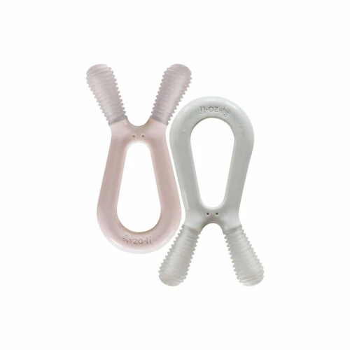 Zoli Bunny Teethers - Blush Ash 6m+