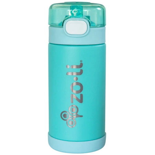 Zoli Pow Squeak Insulated Stainless Straw Drink Bottle 10oz/300ml - Mint