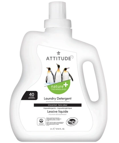 Attitude Liquid Laundry Detergent HE Unscented 67.6 Fl Oz 40 Loads