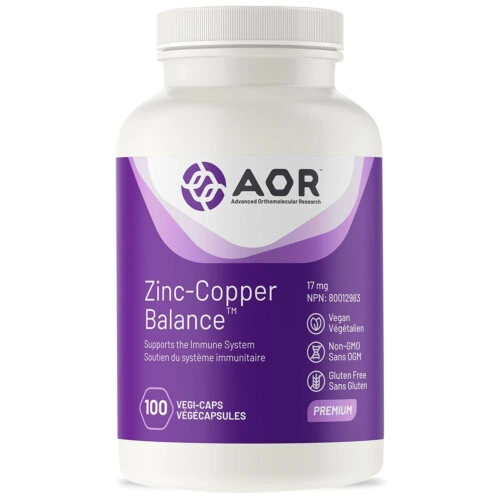 AOR Zinc-Copper Balance 17mg 100VCaps@