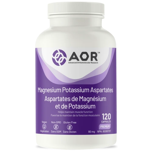 AOR Magnesium/Potassium Aspartates 120 VegiCaps