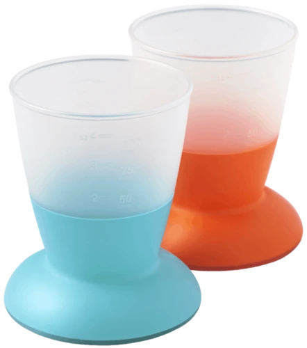 BabyBjorn Cup-Orange/Turquoise 2Pck